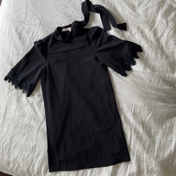 See By Chloe Navy Dress with Lace Detail - Picture 1 of 6